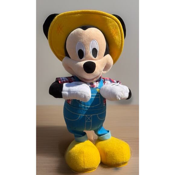 Singing And Dancing Farmer Mickey Mouse E-I- Oh 16" Tall— Tested - Picture 1 of 4